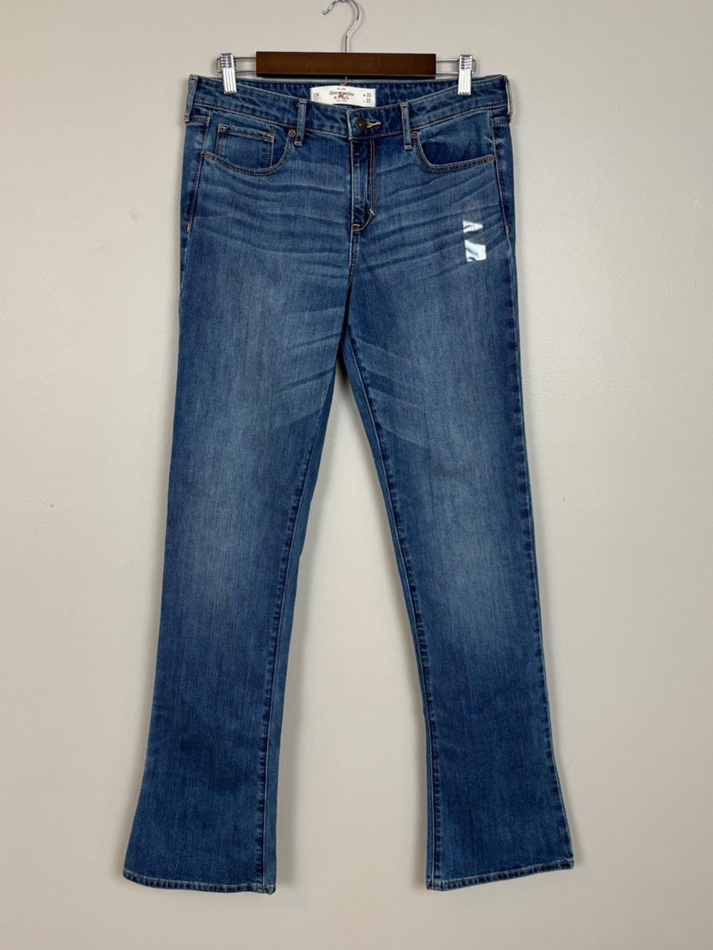 Abercrombie & Fitch Jeans Women 10R The Mid Rise Skinny Boot Stretch Denim Blue